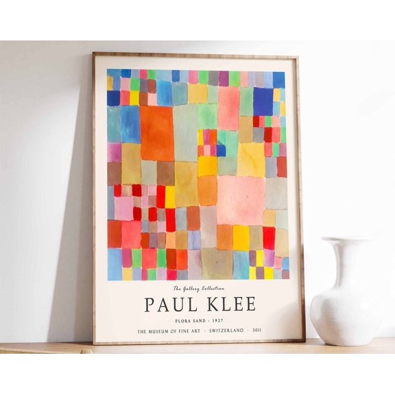 Paul Klee Exhibition Poster, Flora Sand, Abstract Paul Klee Print, Paul Klee Art Print, Scenery & Nature Art, Famous Art, Paul Klee Art Wall Art, Modern Wall Decor, 12x18 UNFRAMED