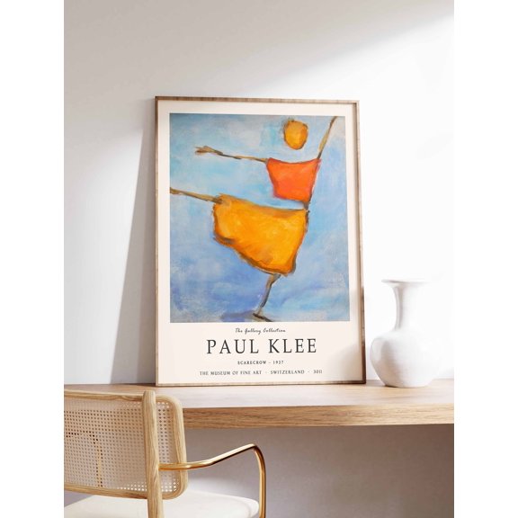 Paul Klee Exhibition Poster, Scarecrow, Paul Klee Print, Paul Klee Art print, Scenery & Nature Art, Famous Art, Paul Klee Art, Poster Only