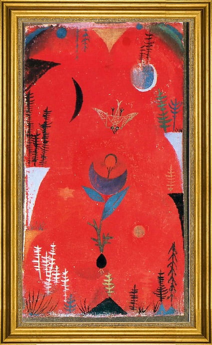 Paul Klee Flower Myth 14" x 28" Framed Premium Canvas Print