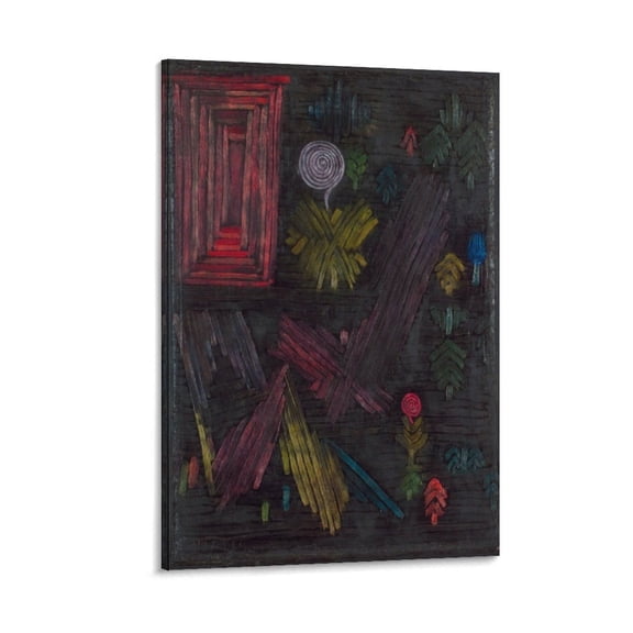 Paul Klee-Gate in The Garden Wall Art Poster Scroll Canvas Painting Picture Living Room Decor Home 24x36inch(60x90cm)