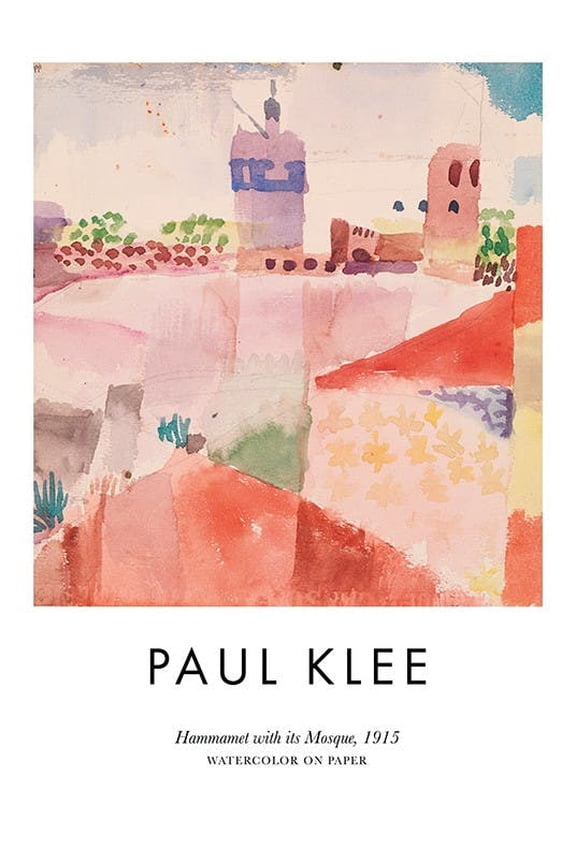 Paul Klee - Hammamet With Its Mosque Print Wall Art, Modern Wall Decor For Living Room Bedroom, 8x12 UNFRAMED