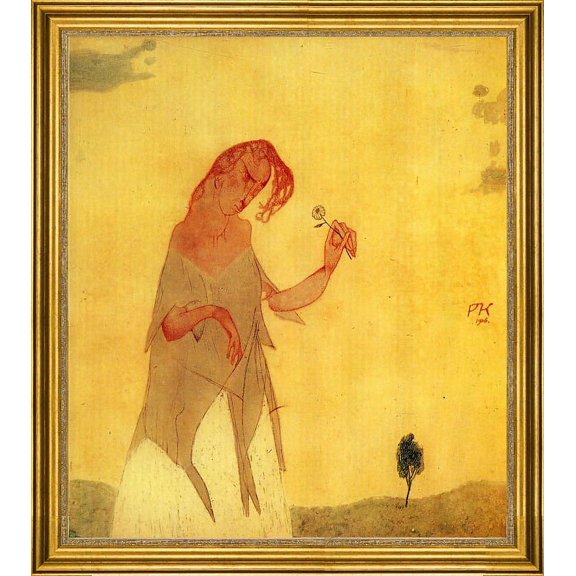 Paul Klee Hesitation - 16" x 20" Framed Premium Canvas Print