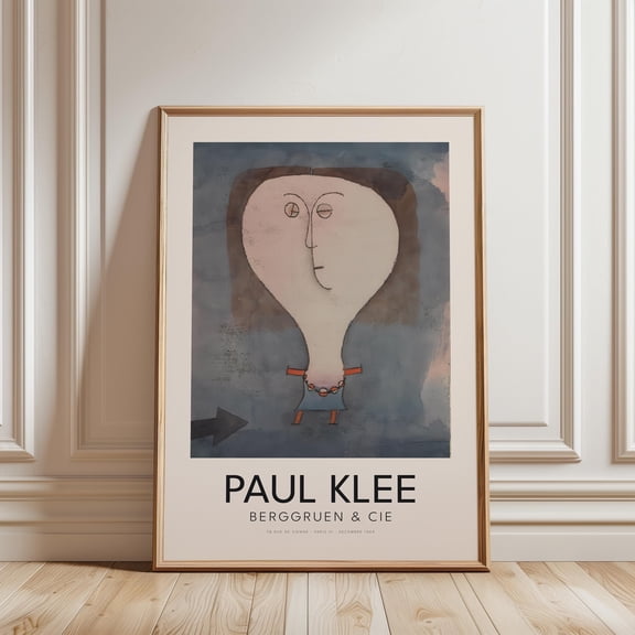 Paul Klee Minimal Portrait Poster, Abstract Figure Wall Art, Modern Expression Print, Poster Only
