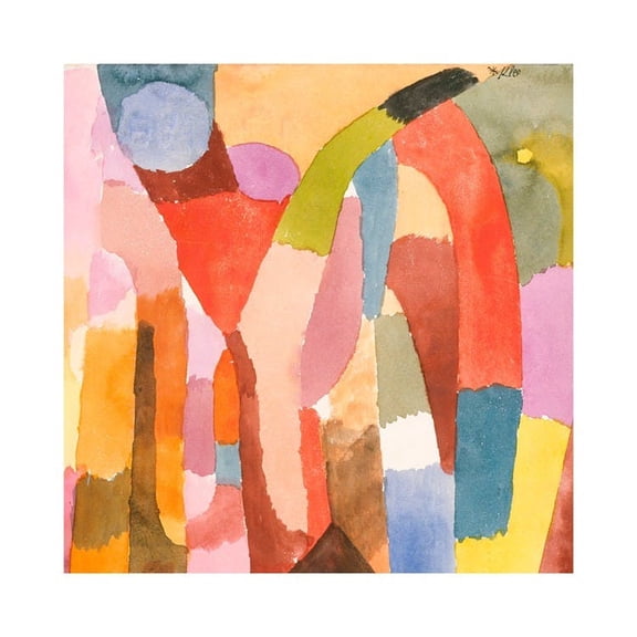 Paul Klee - Movement Of Vaulted Chambers Square Print Wall Art, Modern Wall Decor For Living Room Bedroom, 24x36 UNFRAMED