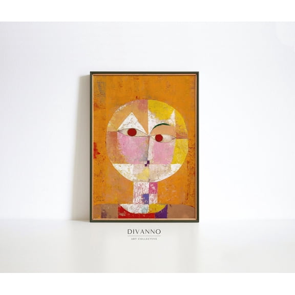 Paul Klee Muted Colours Abstract Fine Art Print, Burnt Orange Cubist, Bauhaus, Modern Wall Art, Geometric, Home Decor #3360, Unframed Poster Size 8x12