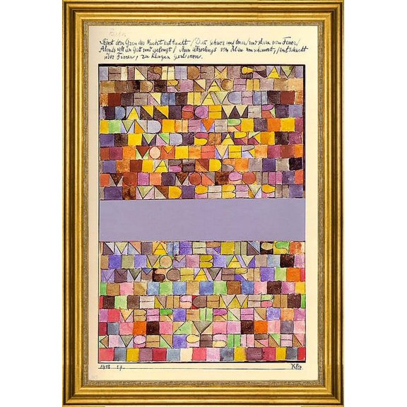 Paul Klee Once Emerged from the Gray of Night - 16" x 24" Framed Premium Canvas Print