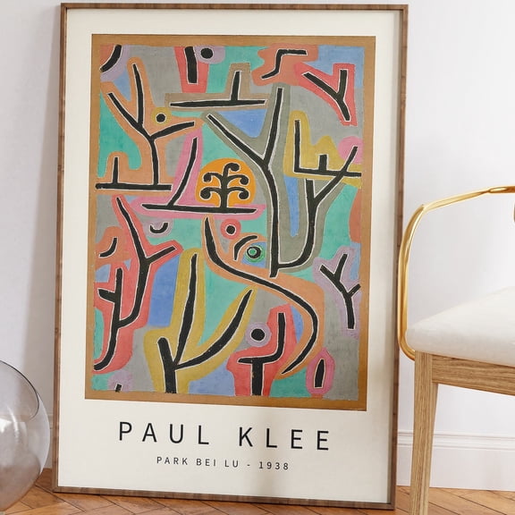 Paul Klee Poster, Park Bei Lu, Paul Klee Art Print, Pattern Art, Abstract Decor, Graphical Print, Art Gift UNFRAMED PAPER POSTER, Home Decor, Vintage Gift, Living Room Dercor