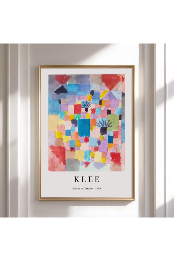 Paul Klee Southern Gardens Colorful Vintage Wall Art, Unframed Paper Poster 11x14in