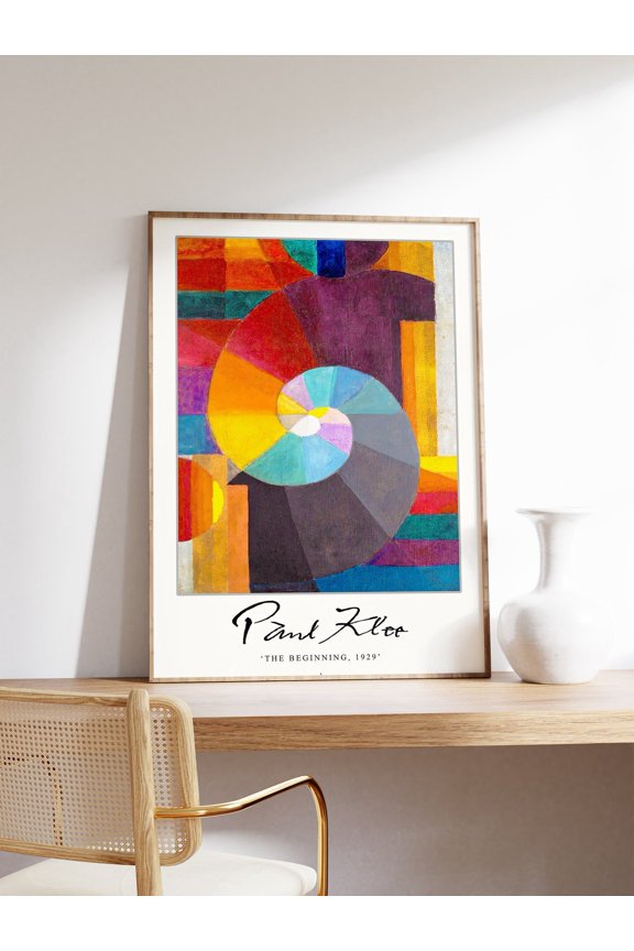 Paul Klee The Beginning Surrealist Modernism Cubism Abstract Art Print, Unframed Paper Poster 8x10in