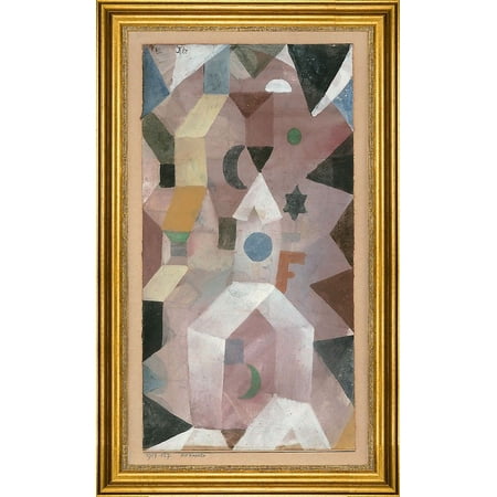 Paul Klee The Chapel - 14" x 28" Framed Premium Canvas Print