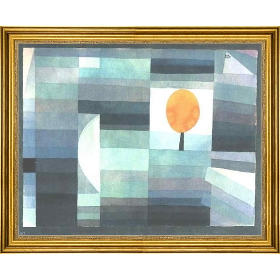 Paul Klee The Messenger of Autumn - 16" x 20" Framed Premium Canvas Print