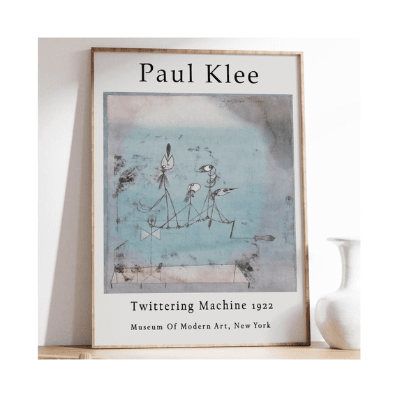 Paul Klee Twittering Machine Abstract Wall Art Poster Home Decor Office Wall Art