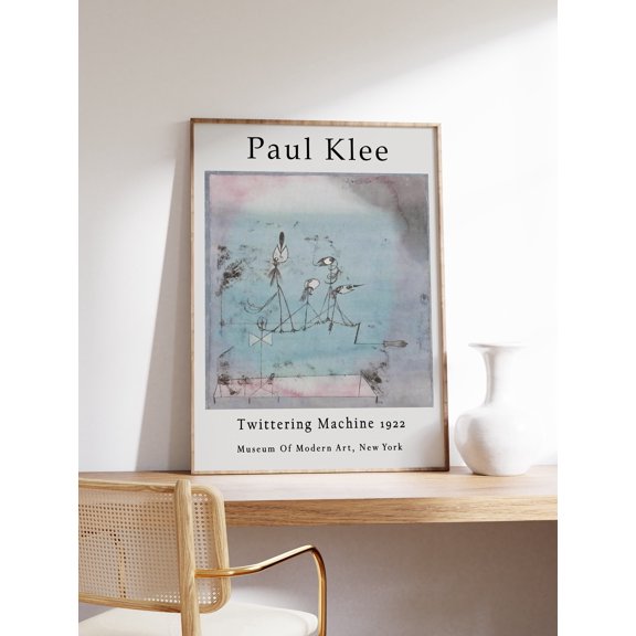 Paul Klee "Twittering Machine" Art Print, Abstract Wall Decor, Poster Only
