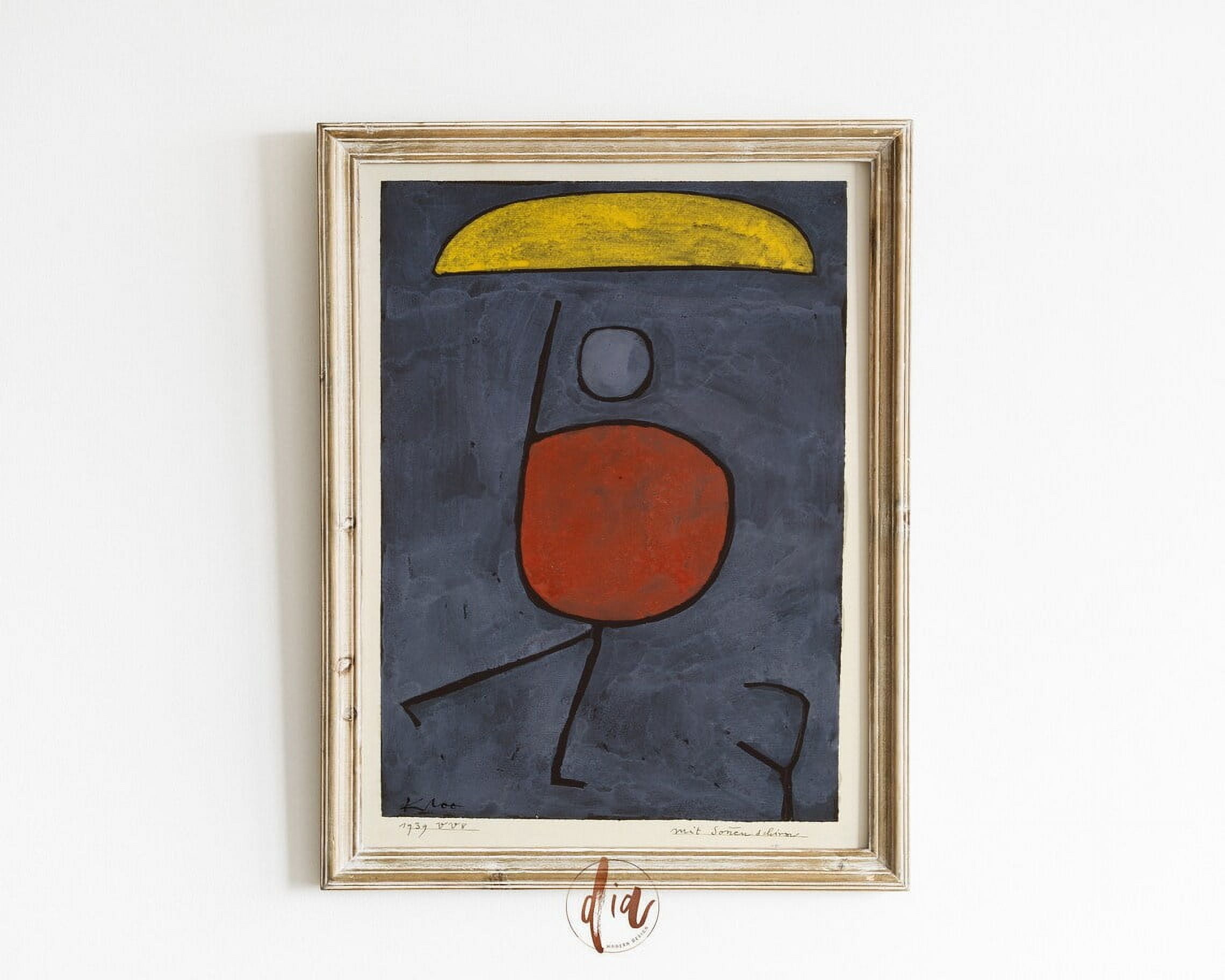 Paul Klee With Umbrella Print, Vintage Abstract Portrait, Copy Of ...