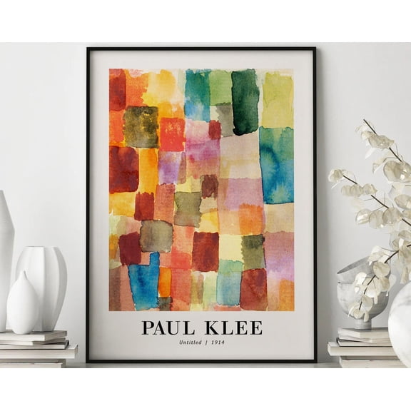 Paul Klee Untitled 1914 Exhibition Poster Print, Paul Klee Home Wall Decor, Vintage Wall Art, Klee Abstract Art Wall Art, Modern Wall Decor, 12x18 UNFRAMED