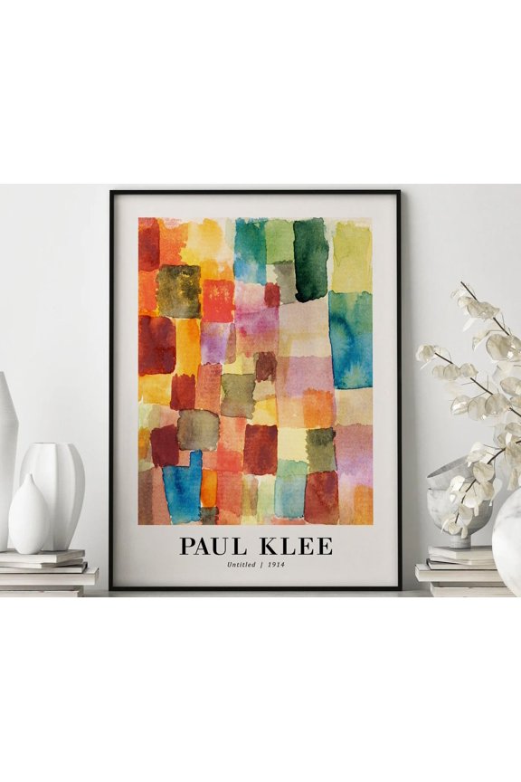 Paul Klee Untitled 1914 Exhibition Poster Print, Paul Klee Home Wall Decor, Vintage Wall Art, Klee Abstract Art Wall Art, Modern Wall Decor, 24x36 UNFRAMED