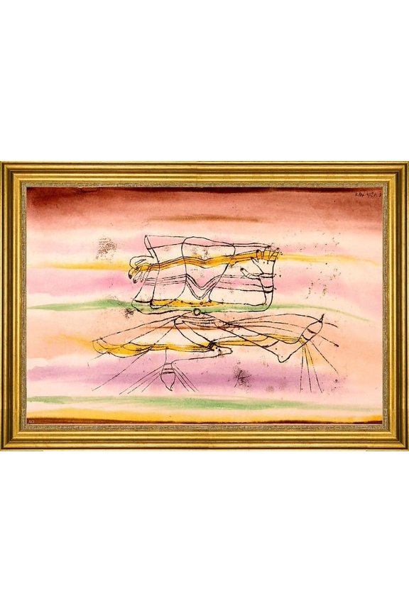 Paul Klee Veil Dance - 16" x 24" Framed Premium Canvas Print