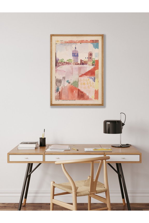 Paul Klee Wall Art Print, Hammamet With Its Mosque, Abstract, Modern Living Room And Office Decor