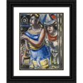 thumbnail image 1 of Paul Kleinschmidt 12x14 Black Ornate Wood Framed Double Matted Museum Art Print Titled: Circus Diva (1949), 1 of 5