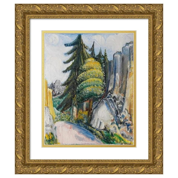 Paul Kleinschmidt 12x14 Gold Ornate Wood Frame and Double Matted Museum Art Print Titled - Alblandscape (1932)