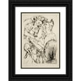 thumbnail image 1 of Paul Kleinschmidt 18x24 Black Ornate Framed Double Matted Museum Art Print Titled: At the Card Reader (1922), 1 of 5