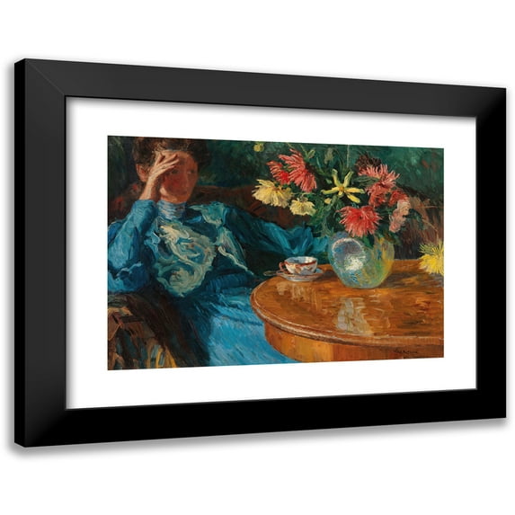 Paul Kutscha 14x11 Black Modern Framed Museum Art Print Titled - Lost in Thought (1903)