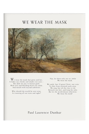 Paul Laurence Dunbar Poem Art Print Serene Autumn Landscape Wall Decor - Inspirational Poetry Poster For Home And Office Retro Wall Art For Living Rooms Bedrooms And Study Areas