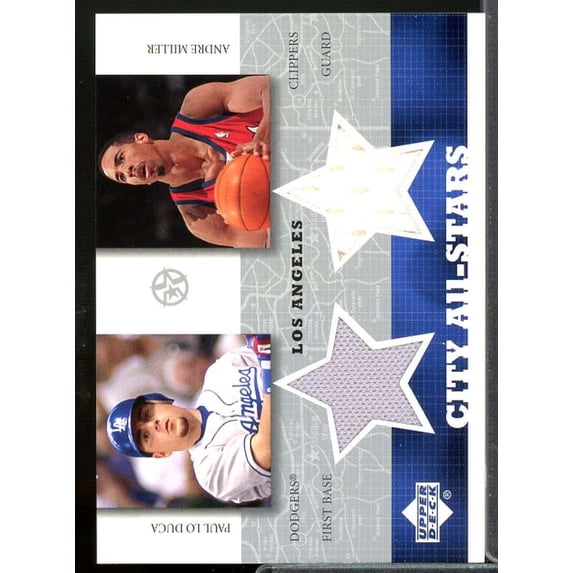 Paul Lo Duca/Andre Miller 2002-03 UD SuperStars City All-Stars Dual Jersey #PLAM