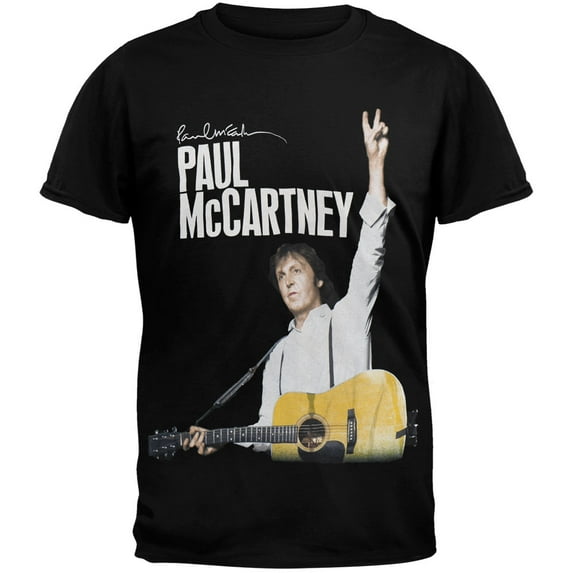 Paul McCartney Men's Peace Yankee Stadium Tour Soft Short Sleeve T Shirt