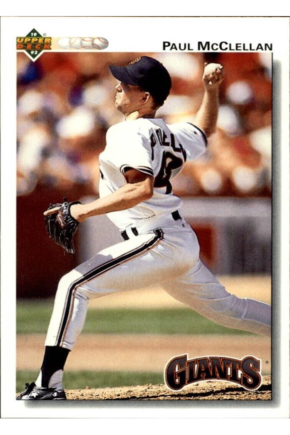 Paul McClellan 1992 Upper Deck MLB #563 Baseball Card San Francisco Giants