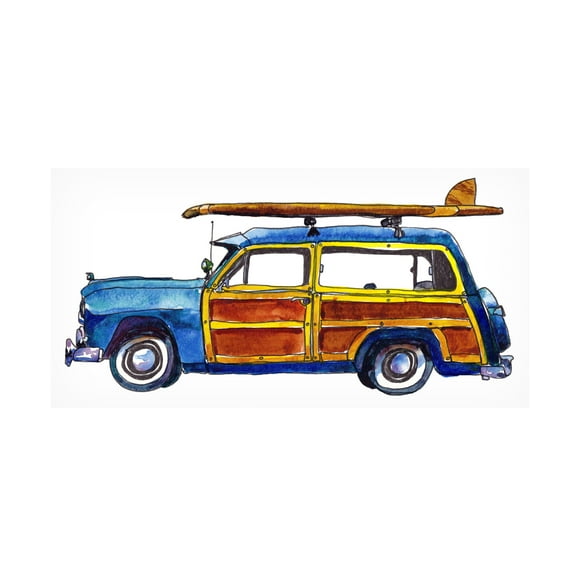 Paul McCreery 'Surf Car IX' Canvas Art