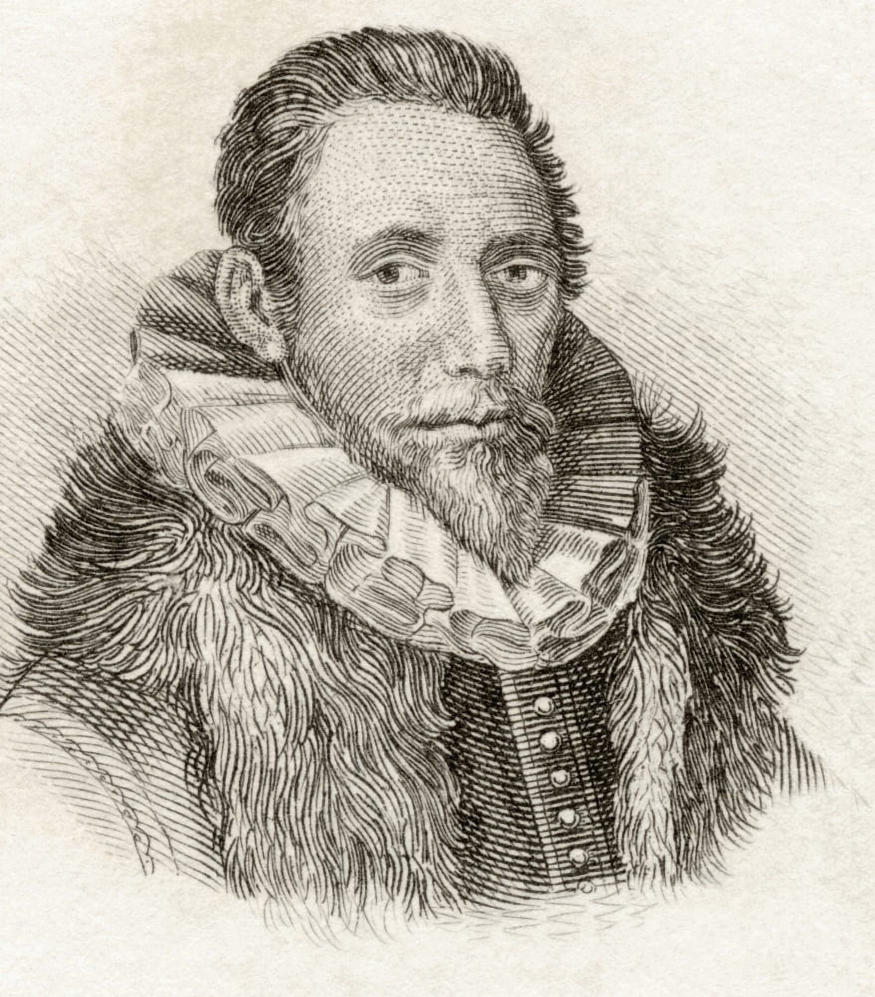 Paul Merula Or Van Merle 1558 To 1607 Dutch Historian From Crabbes Historical Dictionary Published 1825 Canvas Art - Ken Welsh Design Pics (26 x 30)