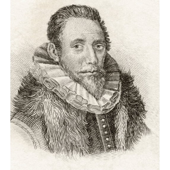 Paul Merula Or Van Merle 1558 To 1607. Dutch Historian. From Crabbes Historical Dictionary Published 1825.