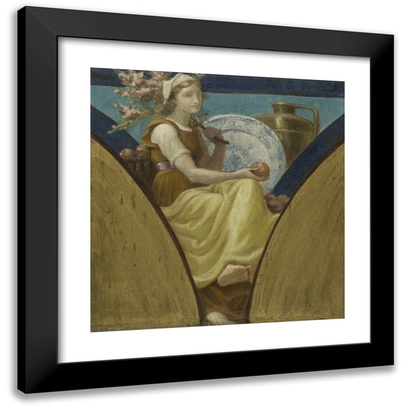 Paul Milliet 12x12 Black Modern Framed Museum Art Print Titled - Normandy (Archful) (1888-1893)