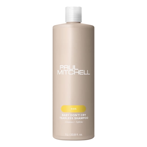 Paul Mitchell Baby Don’t Cry Shampoo, Cleanses + Softs Hair, For Children of All Ages, 33.8 fl oz.