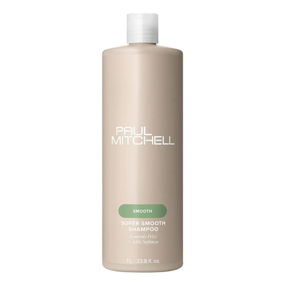 Paul Mitchell Super Smooth Shampoo, Controls Frizz, Adds Softness, For Frizzy Hair, 33.8 oz.