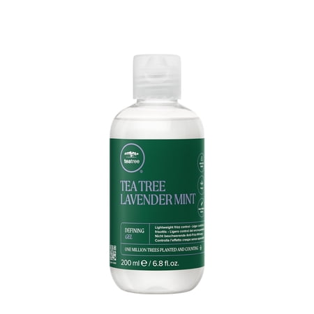 Tea Tree Lavender Mint Defining Gel, Lightweight Frizz Control, For Coarse, Curly + Dry Hair, 6.8 Fl Oz