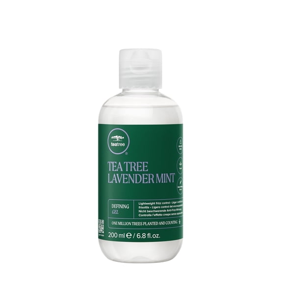 Tea Tree Lavender Mint Defining Gel, Lightweight Frizz Control, For Coarse, Curly + Dry Hair, 6.8 Fl Oz