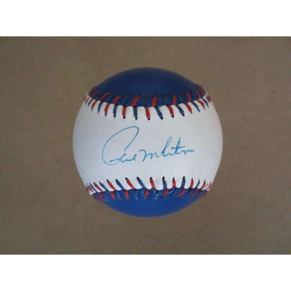 Paul Molitor autographed Toronto Blue Jays leather logo baseball JSA