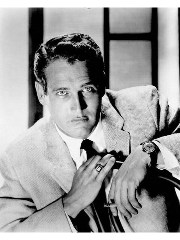 Paul Newman 1950's era studio portrait in suit and tie dapper look 24x36 poster
