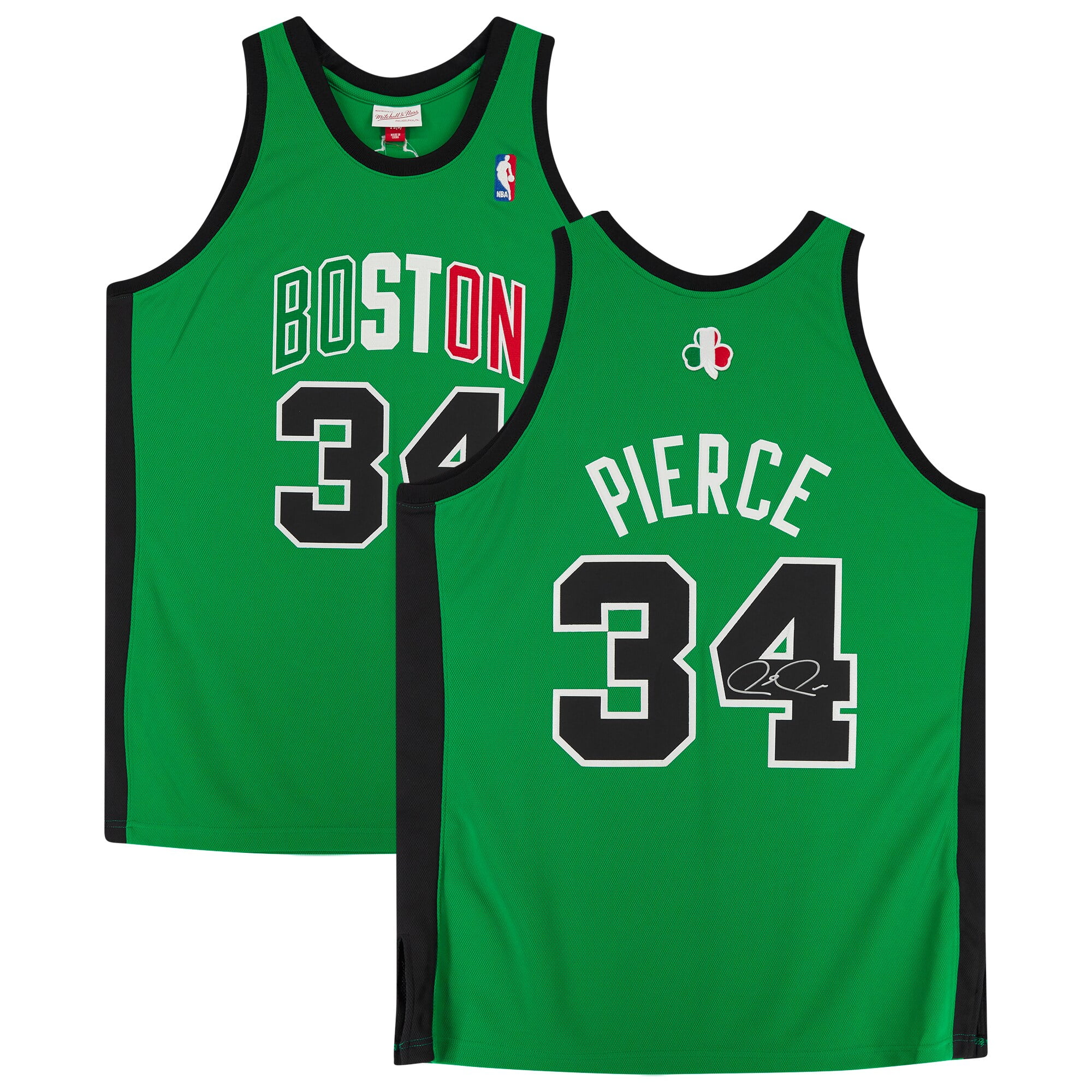 Men's Mitchell & Ness Larry Bird Kelly Green Boston Celtics Hardwood  Classics Stitch Name & Number T-Shirt