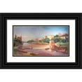 thumbnail image 1 of Paul Prouho 14x9 Black Ornate Wood Framed Double Matted Museum Art Print Titled: Panorama of Rabastens, 1 of 5