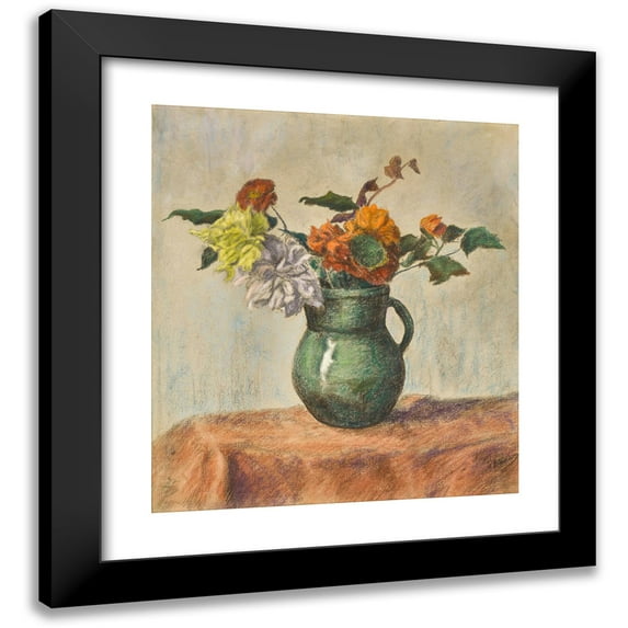 Paul Ranson 15x16 Black Modern Framed Museum Art Print Titled - Flowers in a Green Pot (1903)