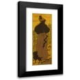 thumbnail image 1 of Paul Ranson 8x14 Black Modern Framed Museum Art Print Titled - Woman Standing Beside a Balustrade with a Poodle (ca. 1895), 1 of 5
