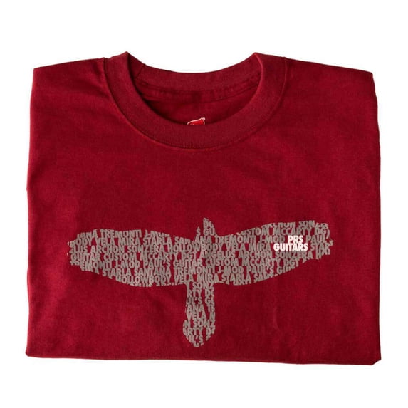 Paul Reed Smith Bird as a Word Tee - Oxblood Red