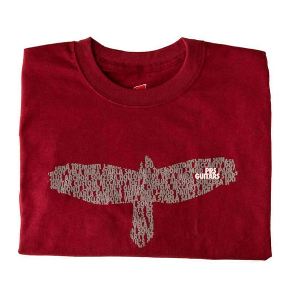 Paul Reed Smith Bird as a Word Tee - Oxblood Red