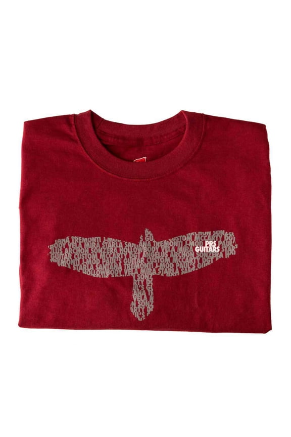 Paul Reed Smith Bird as a Word Tee - Oxblood Red