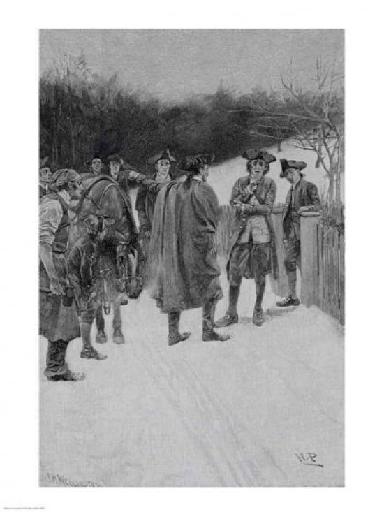 Paul Revere Bringing News to Sullivan Canvas Art - Howard Pyle (18 x 24)