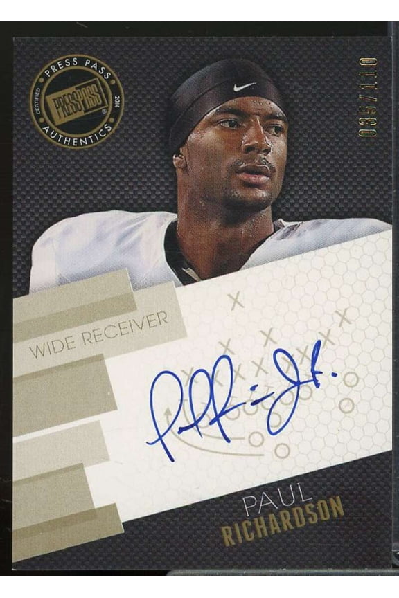 Paul Richardson/110 Rookie Card 2014 Press Pass Autographs Gold #PR