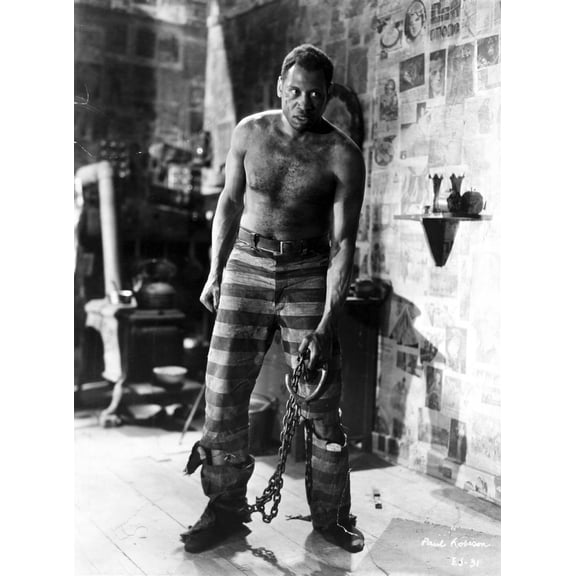 Paul Robeson Chained in Topless Photo Print (8 x 10)